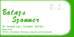 balazs szommer business card